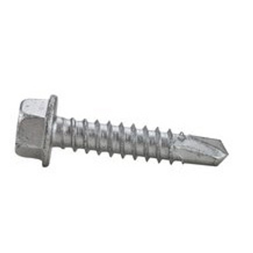 #8-18 x 5/8" Indent Hex Washer Head Unslotted, #2 Point Bsd Proferred Self Drilling Screws, Zinc Cr+3 (10,000/Bulk Pkg.)