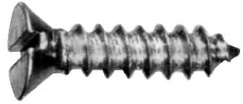 #6-20 x 1/2" Flat Slotted Tapping Screws Type AB Zinc Cr+3 (100/Pkg.)