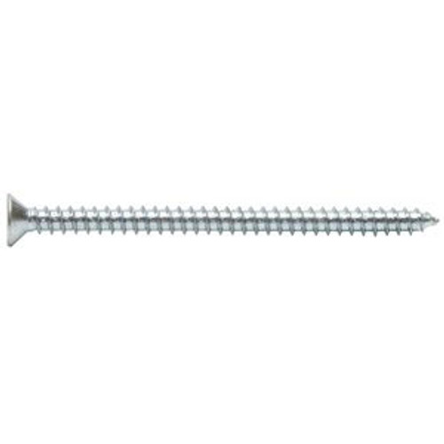 #14-10 x 3" Flat Slotted Tapping Screws Type A Zinc Cr+3 (100/Pkg.)