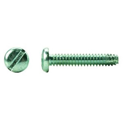 #10-32 x 3/4" Thread Cutting Screws, Pan Slotted, Type F, Zinc Cr+3 (100/Pkg.)