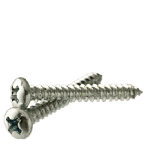 #6-18 x 1-1/4" Phillips Pan Head Tapping Screws Type A Zinc Cr+3 (5,300/Bulk Pkg.)