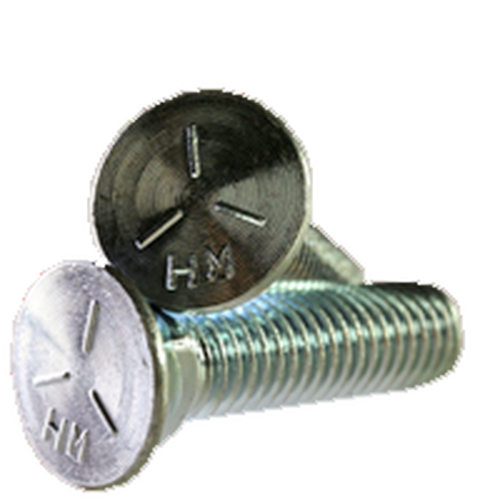 1/2"-13 x 1-1/2" Grade 5 Plow Bolts No.3 Head, Full Thread, Zinc (450/Bulk Pkg.)