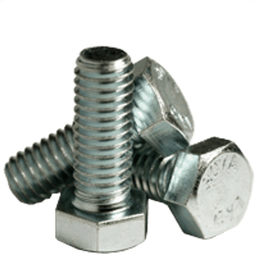 7/8"-9 x 4" Partially Threaded Hex Bolts A307 Grade A Coarse Zinc Cr+3 (60/Bulk Pkg.)