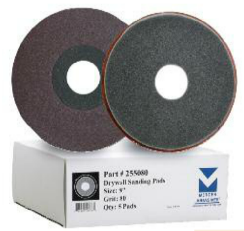 Drywall Sanding Pads - 9", Grit: 120, Mercer Abrasives 255120 (5/Pkg.)