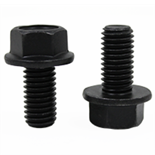 1/2"-13 x 1-1/2" Fully Threaded Grade 8 Indented Hex Flange Screw (Frame Bolt) Black Phosphate & Oil (275/Bulk Pkg.)