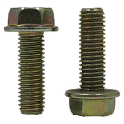 M10-1.50 x 80 mm Partially Threaded Hex Flange Screw Non Serrated DIN 6921 10.9 Zinc Yellow Cr6+ (300/Bulk Pkg.)