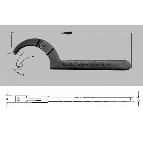 Adjustable Pin Spanner 3/4" X 2" , Martin Sprocket #0471A