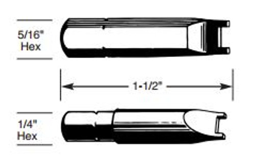 #4 Spanner Bit Only (5/16" Hex Shank) (3/Pkg.)