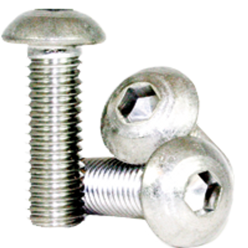 1/4"-20 x 5/8" Fully Threaded Button Socket Caps Coarse 18-8 Stainless (2,500/Bulk Pkg.)