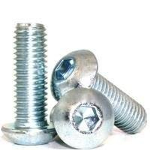 M4-0.70 x 10 mm Fully Threaded Button Socket Cap 12.9 Coarse Alloy ISO 7380 Zinc-Bake Cr+3 (2,500/Bulk Pkg.)