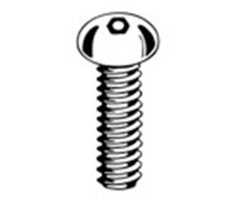 10-32 X 1/2 Button Head Socket Cap Security Screw with Pin, 18-8 Stainless Steel (100/Pkg.)