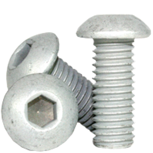#10-32 x 1" Fully Threaded Button Socket Cap Fine Alloy Mechanical Zinc (1,000/Bulk Pkg.)