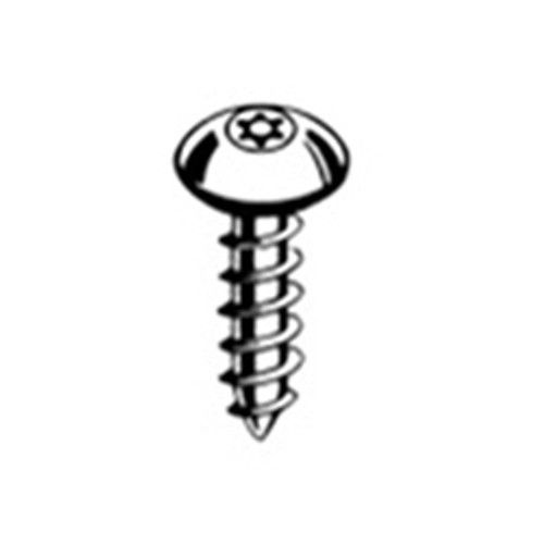 #12AB X 2-1/2 Button Head Torx Security Sheet Metal Screw, 18-8 Stainless Steel (100/Pkg.)