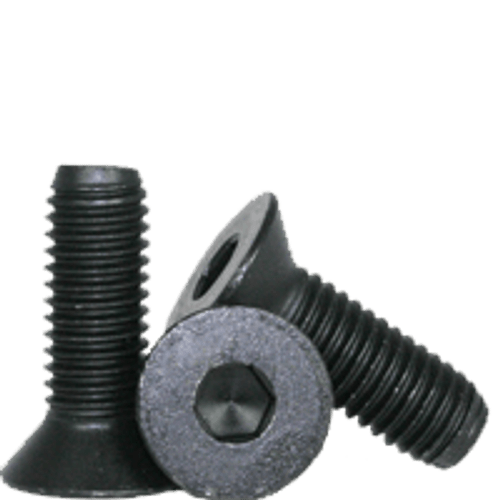 5/16"-18 x 3" Partially Threaded Flat Socket Caps Coarse Alloy Thermal Black Oxide (400/Bulk Pkg.)