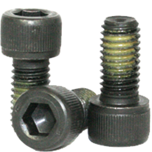1/4"-20 x 3/4" Fully Threaded Socket Head Cap Screws Coarse Alloy Nylon-Patch Thermal Black Oxide (500/Bulk Pkg.)