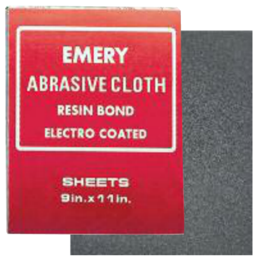 Premium Emery Cloth Sandpaper Sheets 9 x 14, Grade: Extra Course, Mercer Abrasives 215004 (50/Pkg.)