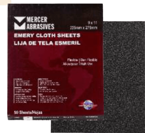 Multi-Purpose Emery Cloth Sandpaper Sheets 9 x 15, Grit: 80, Mercer Abrasives 216080 (50/Pkg.) Multi-Purpose Emery Cloth Sandpaper Sheets 9 x 15, Grit: 80, Mercer Abrasives 216080 (50/Pkg.)