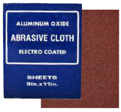 Sandpaper Cloth Sheets - Aluminum Oxide 9 x 11, Grit: 100X, Mercer Abrasives 225100 (50/Pkg.)