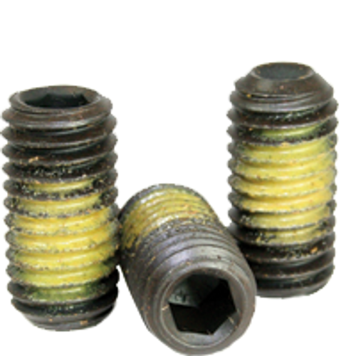#4-40 x 5/16" Socket Set Screws Cup Point Coarse Alloy w/ Nylon-Patch Thermal Black Oxide (1,000/Bulk Pkg.)
