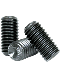 M16-2.00 x 35 mm Socket Set Screws Knurled Cup Point 45H Coarse Alloy ISO 4029 Black Oxide (500/Bulk Pkg.)