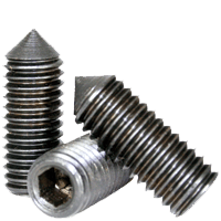 #8-32 x 7/16" Non-Standard Socket Set Screws Cone Point Coarse Alloy Thermal Black Oxide (5,000/Bulk Pkg.)