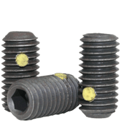 1/2"-13 x 1-1/2" Socket Set Screws Cup Point Coarse Alloy w/ Nylon-Pellet Thermal Black Ox (200/Bulk Pkg.)
