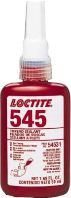 Loctite 545 Thread Sealant, Hydraulic/Pneumatic Fittings, 10 mL Bottle