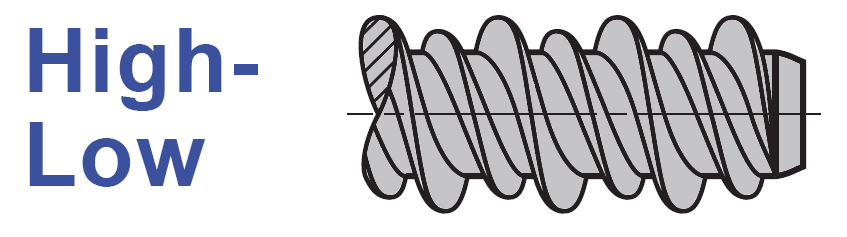 Self Tapping Screws Hole Size Data High-Low Drawing