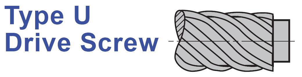 Self Tapping Screws Hole Size Data Type U Drawing