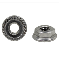 100pk 1/4-20 Serrated Hex Flange Nuts – Zinc Plated, Unbranded/Generic