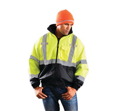 Occunomix LUX-ETJBJR-BYM Classic Three-Way Black Bottom Bomber Jacket