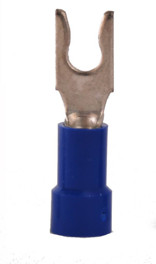 16-14 AWG Nylon Insulated #6 Snap Spade Terminal - Brazed Barrel (100 ...