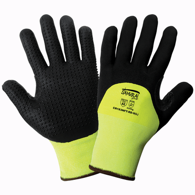 Samurai Glove High-Visibility Cut Resistant Dotted Glove Size 10(L Samurai Glove High-Visibility Cut Resistant Dotted Glove Size 10(L
