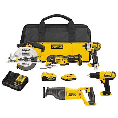DeWalt 20V MAX Cordless 5-Tool Combo Kit (1/Pkg.) DCK551D1M1 | AFT