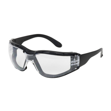 Zenon Z12 Foam Rimless Safety Glasses with Black Temple, Clear