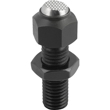 Kipp Self-Aligning, Adjustable, Form F, Flattened Ball, Serrated, M12 ...