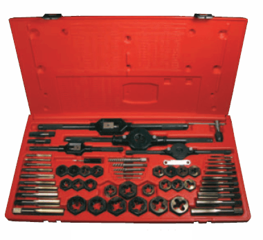 40 Piece Magnum Super Premium Set Straight Flute Plug Taps & Hex