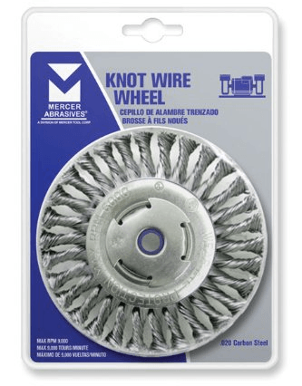 Mercer Industries 186511B Premium Knot Wire Wheel 4 x 1//2 x 5//8-11 For Angle Grinders 10 Pack