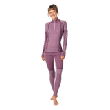 Kari Traa Smekker Half-Zip Baselayer - 100% Merino Wool Lily