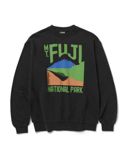 Parks Project Mount Fuji Crew - Vintage Black Parks Project Mount Fuji Crew - Vintage Black