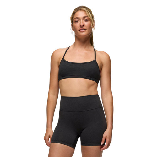 Prana Heavana Every Minute Bra - Black Heather