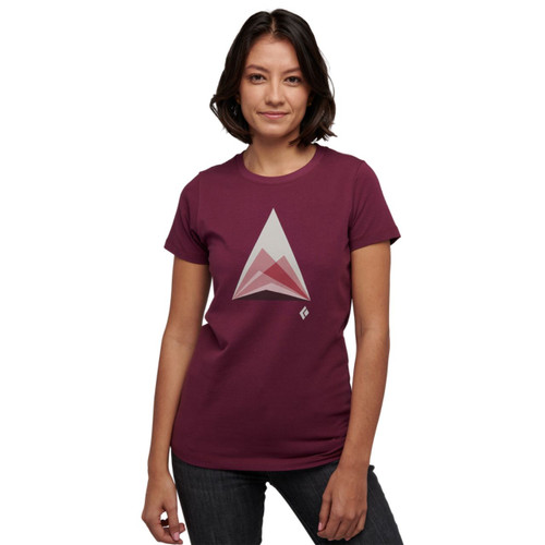 Black Diamond Women's Mountain Transparency Tee in Blackberry