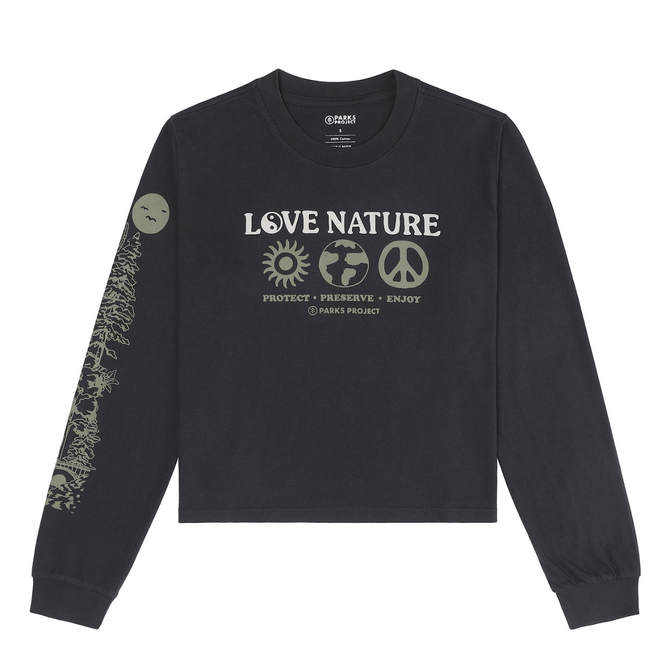 Parks Project Love Nature Boxy Long Sleeve Tee - VNBLK