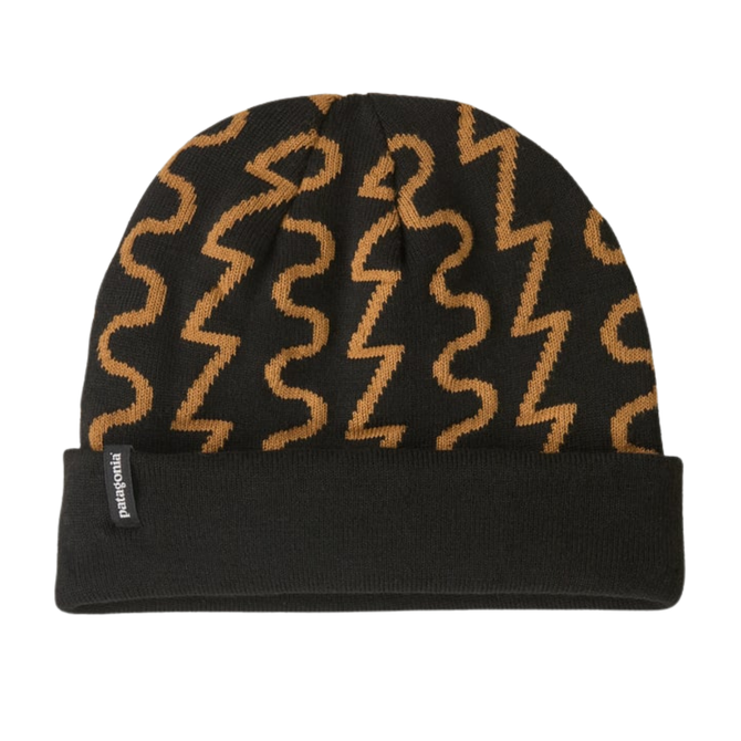 Patagonia PowSlayer Beanie - Fresh Tracks: Black