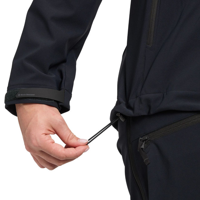 Black Diamond W DAWN PATROL SOFTSHELL - Black