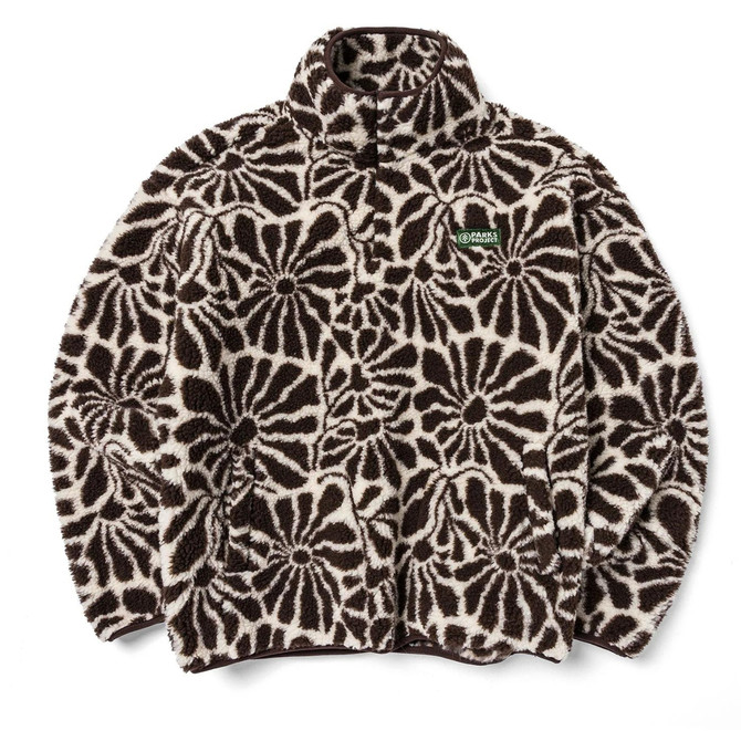 High Desert Wildflowers High Pile Fleece - Brown and Natural