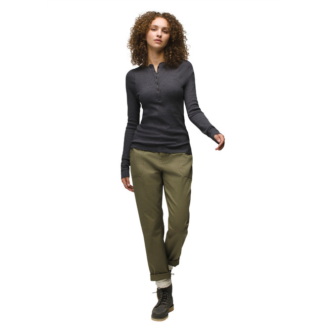 Prana Touchstone Henley - Charcoal Heather Prana Touchstone Henley - Charcoal Heather