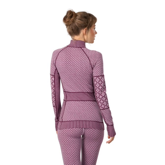 Kari Traa Smekker Half-Zip Baselayer - 100% Merino Wool Lily