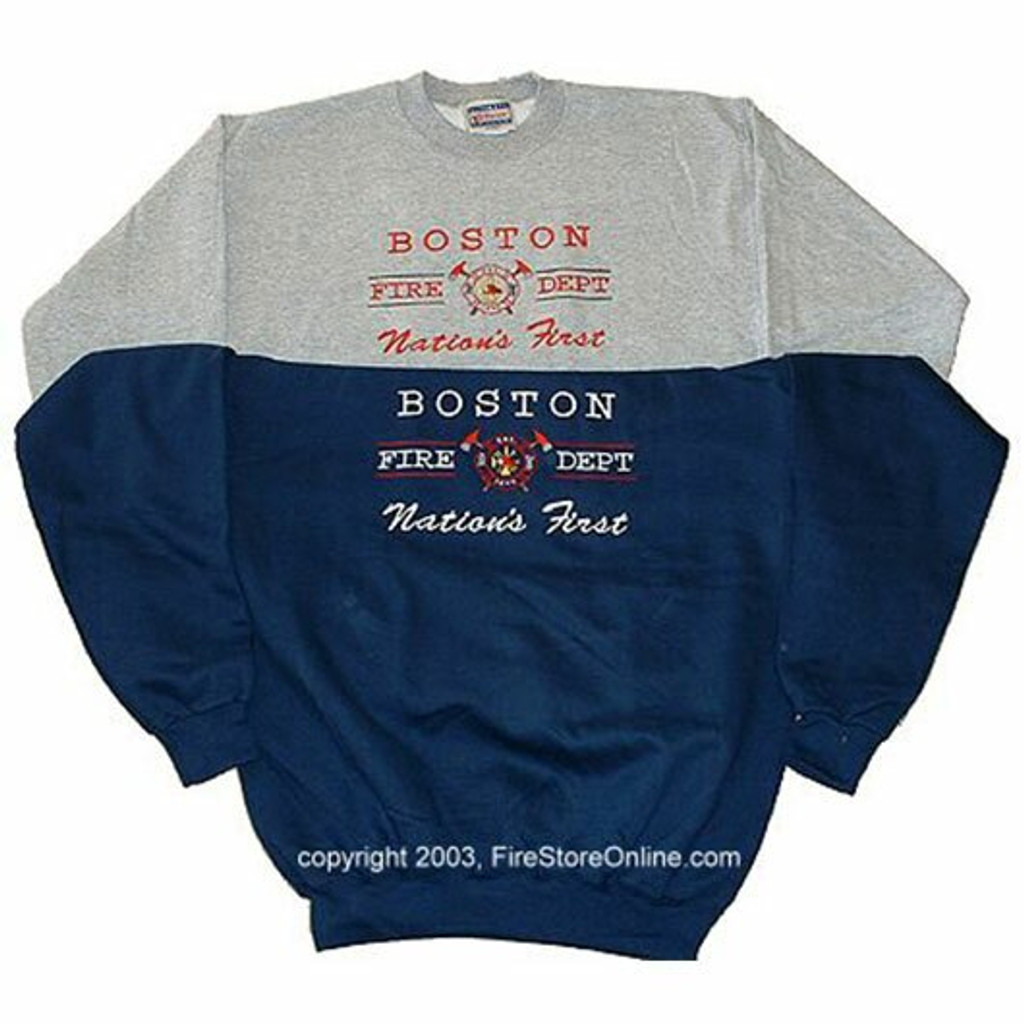 Boston Fire Department Premium Embroidered Sweatshirt