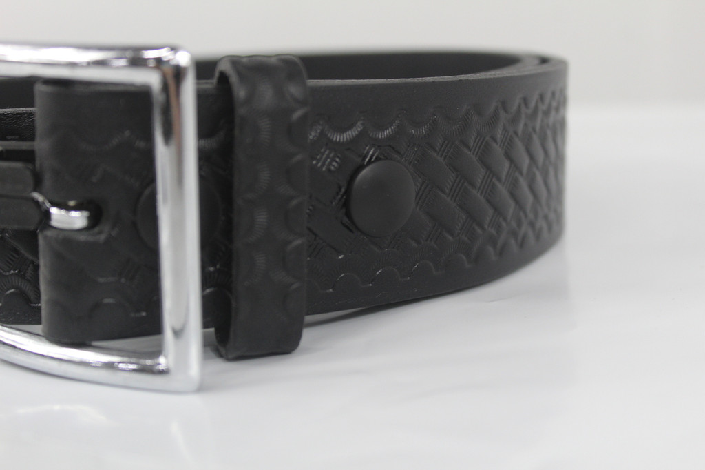 Boston Leather 1 3/4" Garrison Uniform Trouser Belt (Basketweave) 3